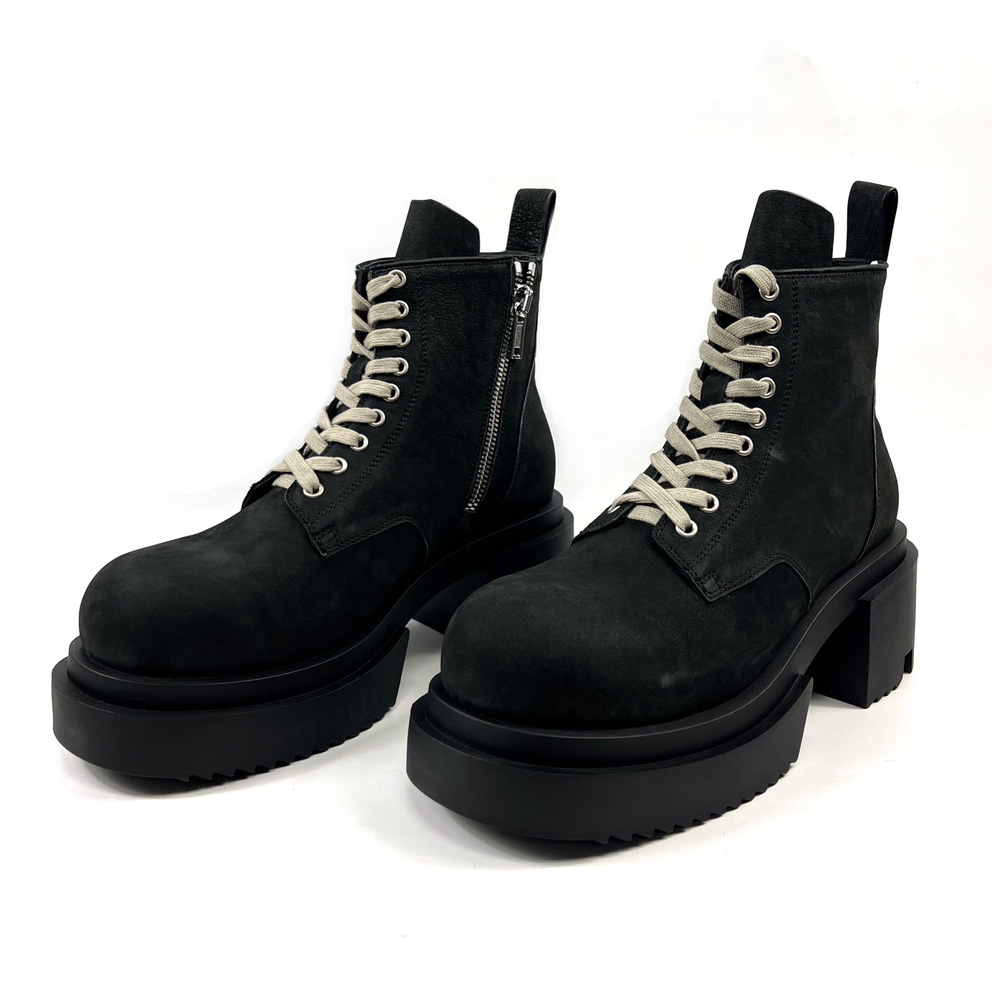 Rick Owens Low Army Bogun 80mm leather boots - EUR FASHION