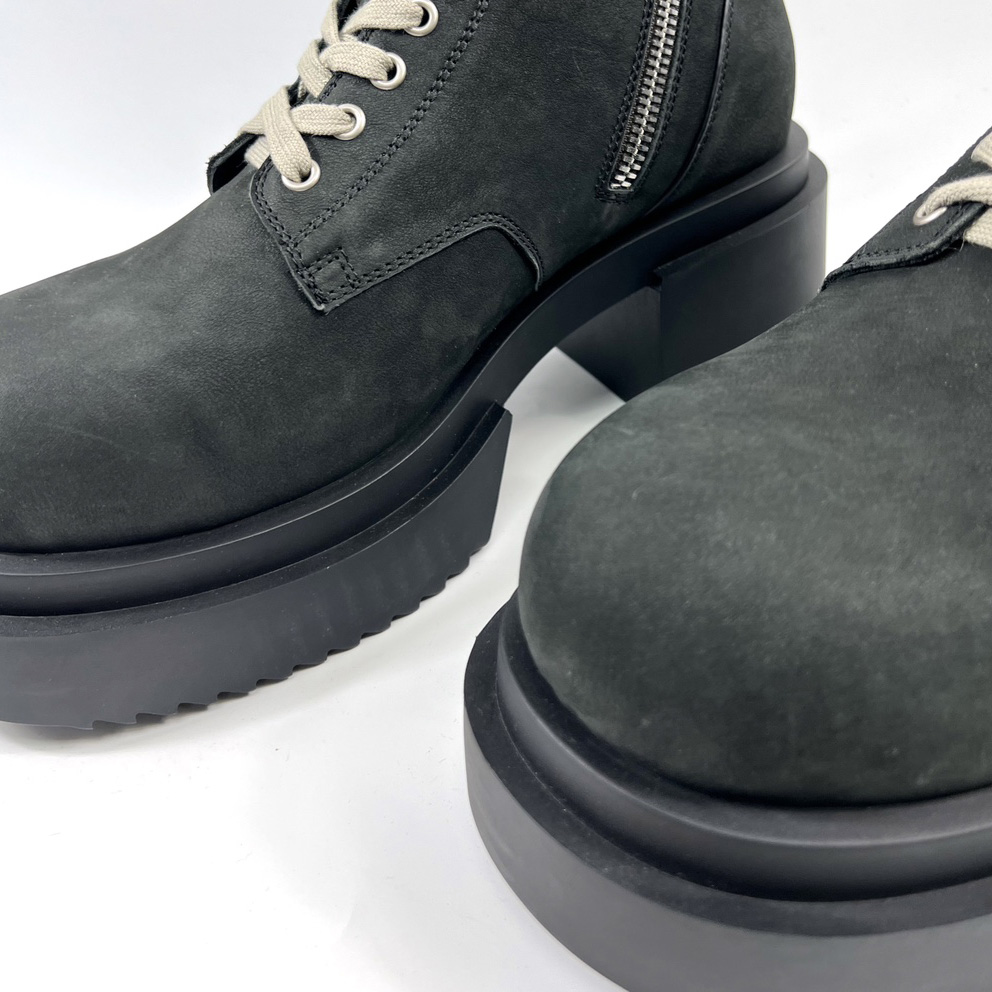 Rick Owens Low Army Bogun 80mm leather boots - EUR FASHION