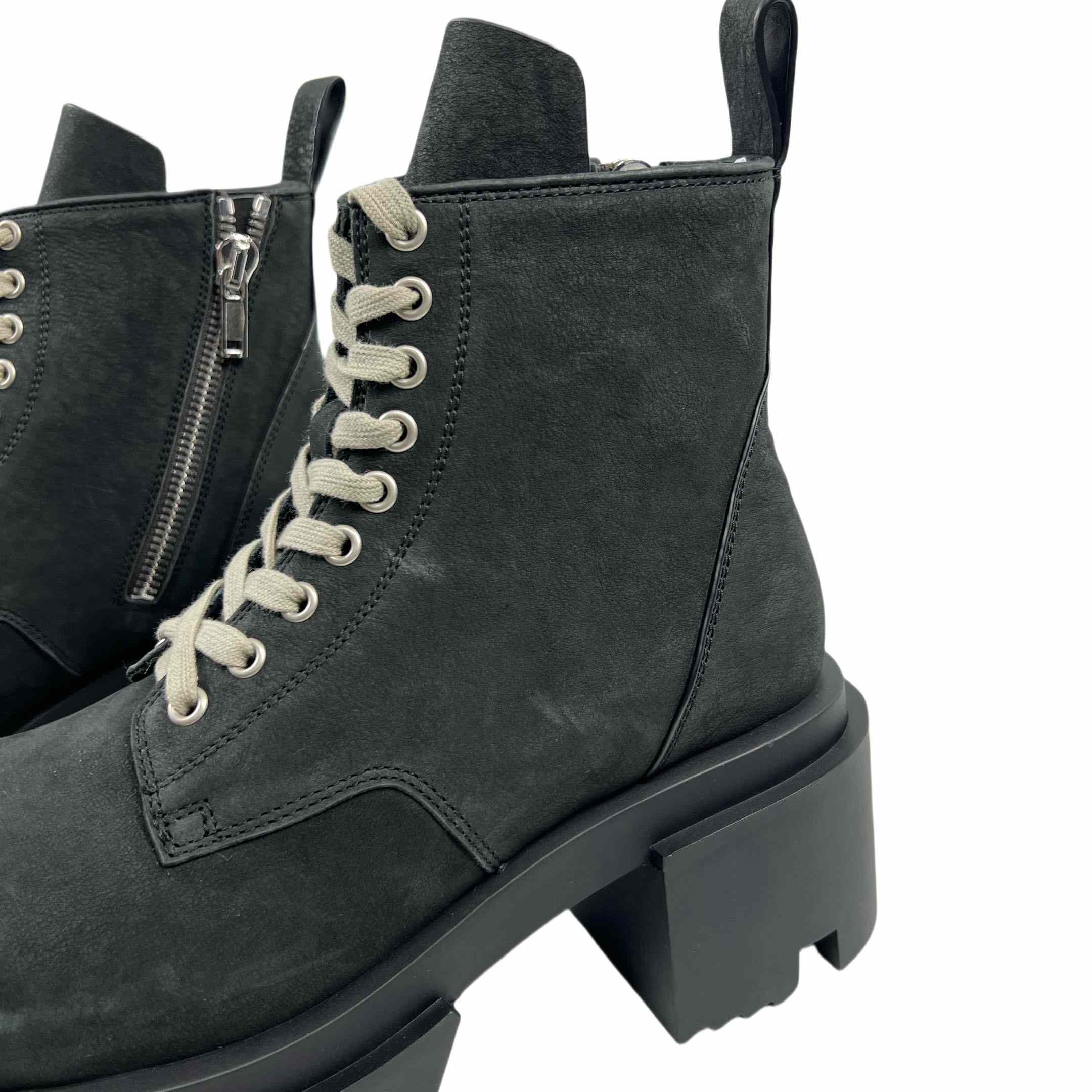 Rick Owens Low Army Bogun 80mm leather boots - EUR FASHION