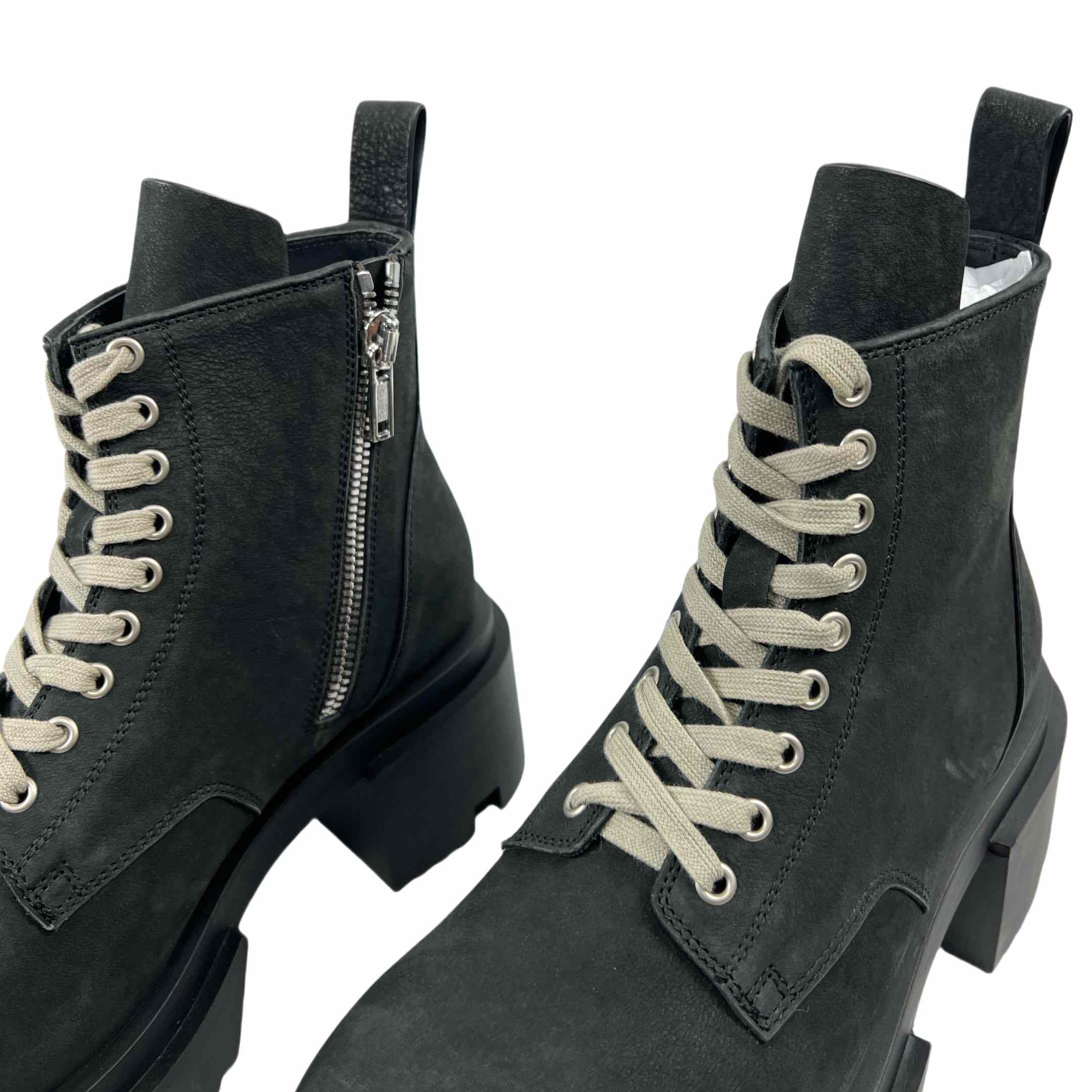 Rick Owens Low Army Bogun 80mm leather boots - EUR FASHION