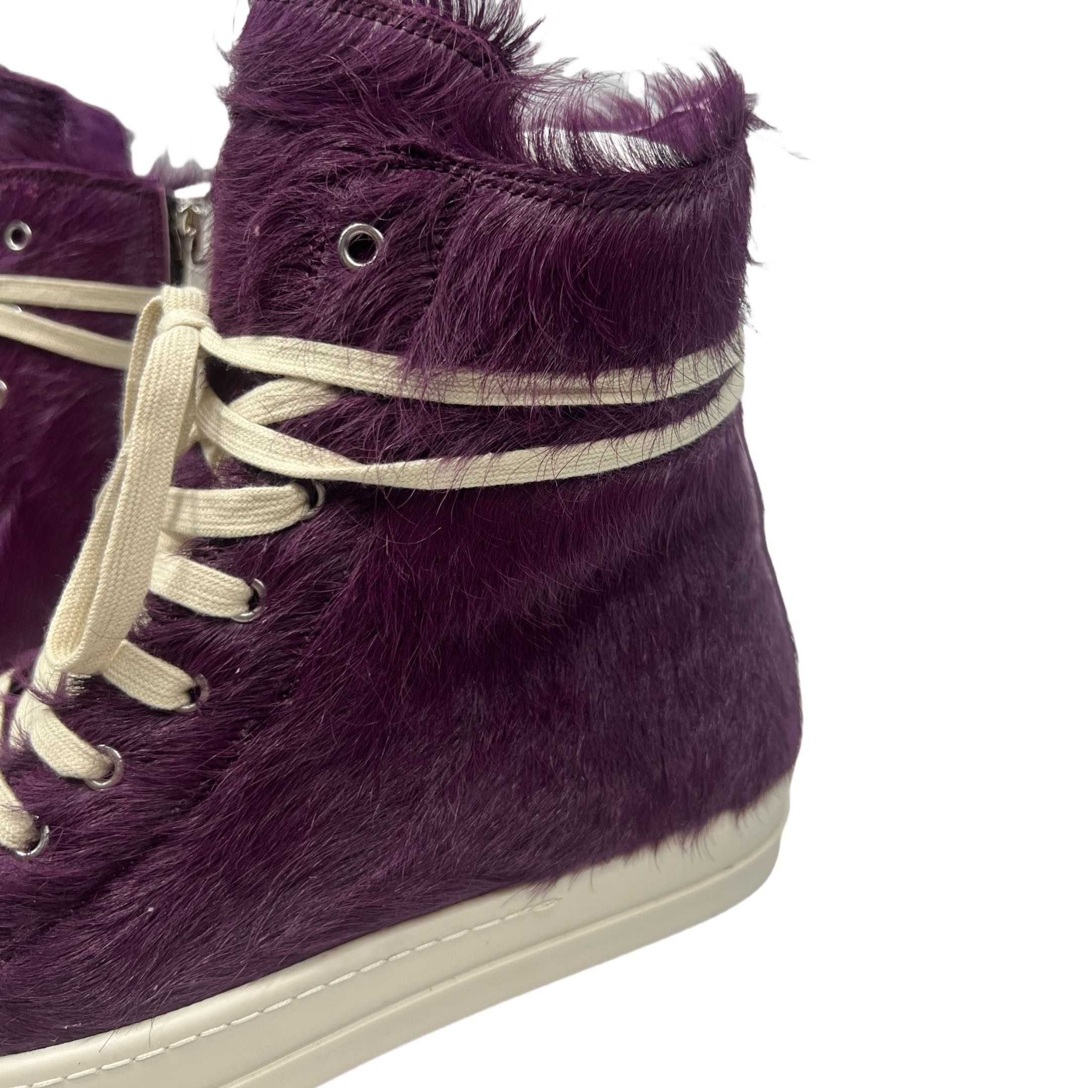 Rick Owens Purple Fur Sneakers - EUR FASHION
