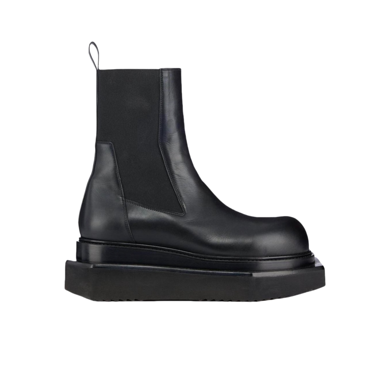 Rick Owens Black Beatle Turbo Cyclops Leather Boots - EUR FASHION