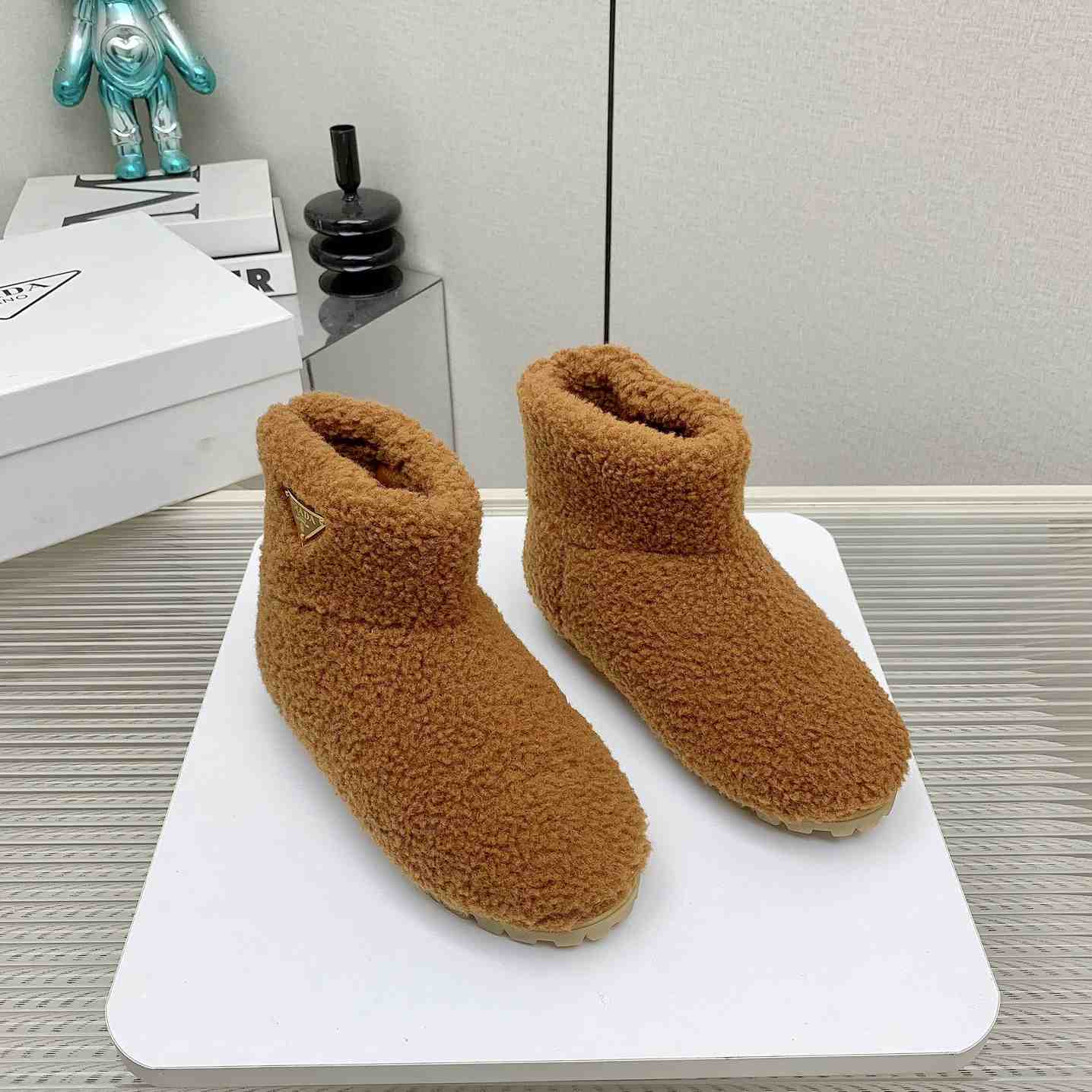 Prada Shearling Booties - EUR FASHION