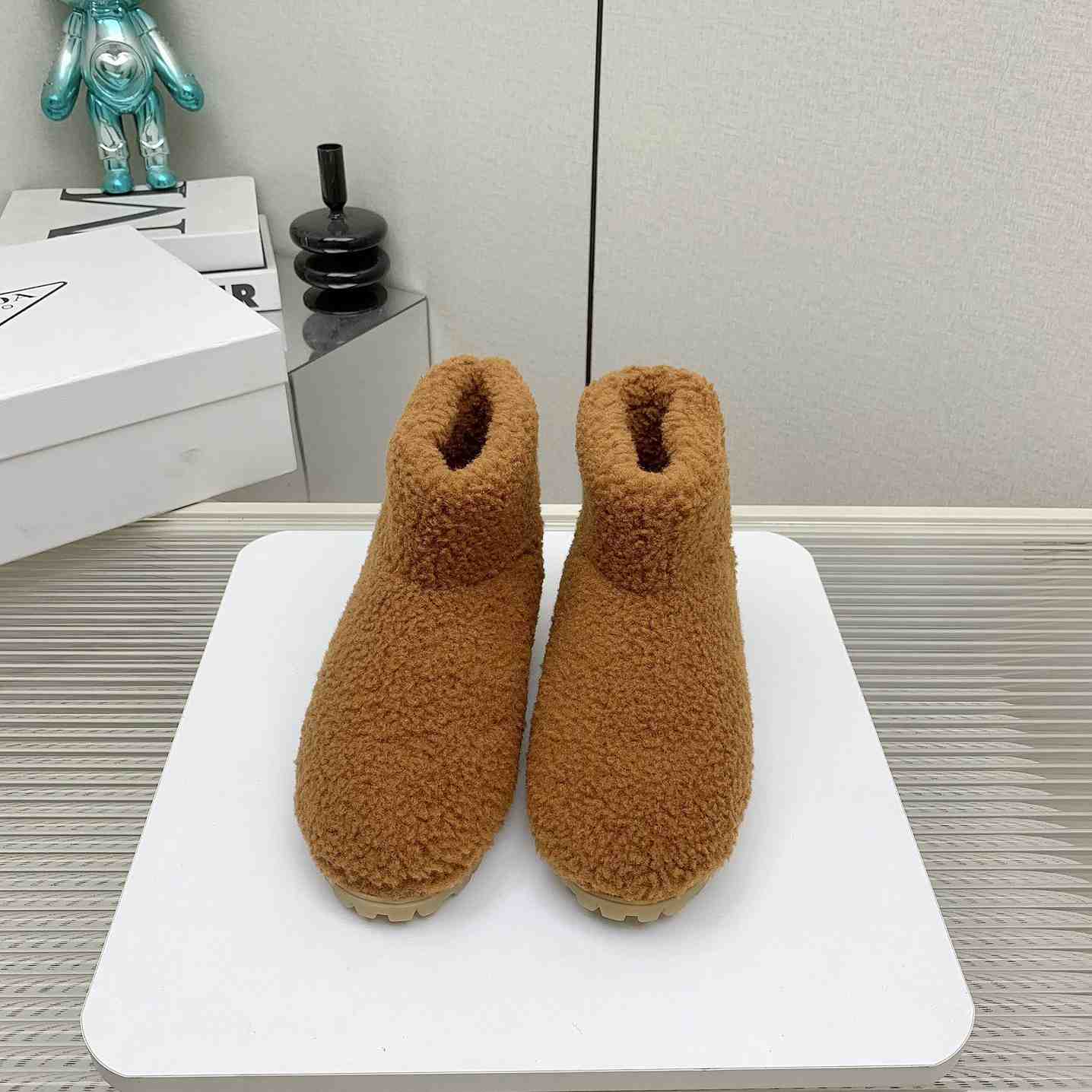 Prada Shearling Booties - EUR FASHION
