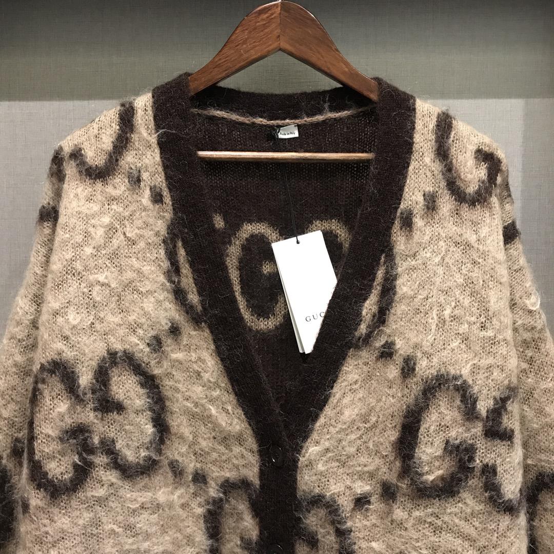 Gucci GG Wool Jacquard Cardigan  - EUR FASHION
