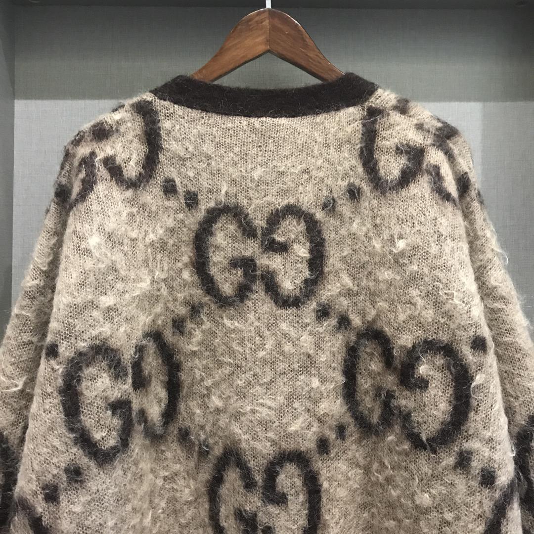 Gucci GG Wool Jacquard Cardigan  - EUR FASHION