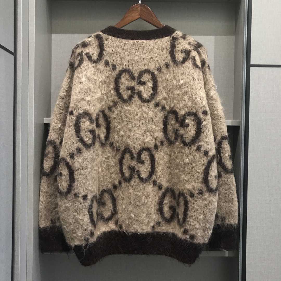 Gucci GG Wool Jacquard Cardigan  - EUR FASHION