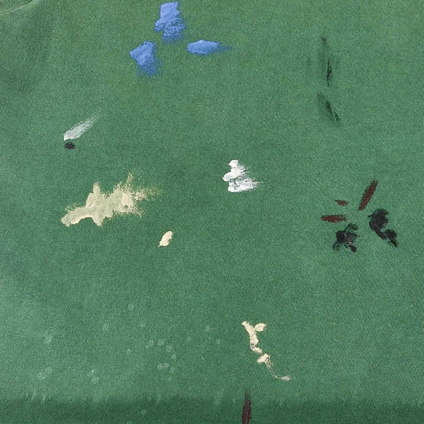 Gallery Dept Vintage Green Paint Splatter Logo T-Shirt - EUR FASHION