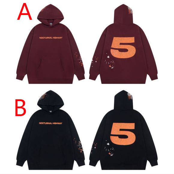 Sp5der Nocturnal Highway Cotton Hoodie - EUR FASHION