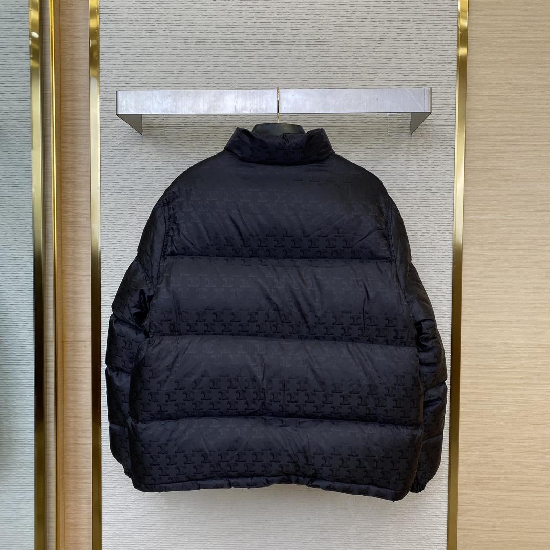 Celine Down Jacket In Triomphe Nylon Jacquard  - EUR FASHION