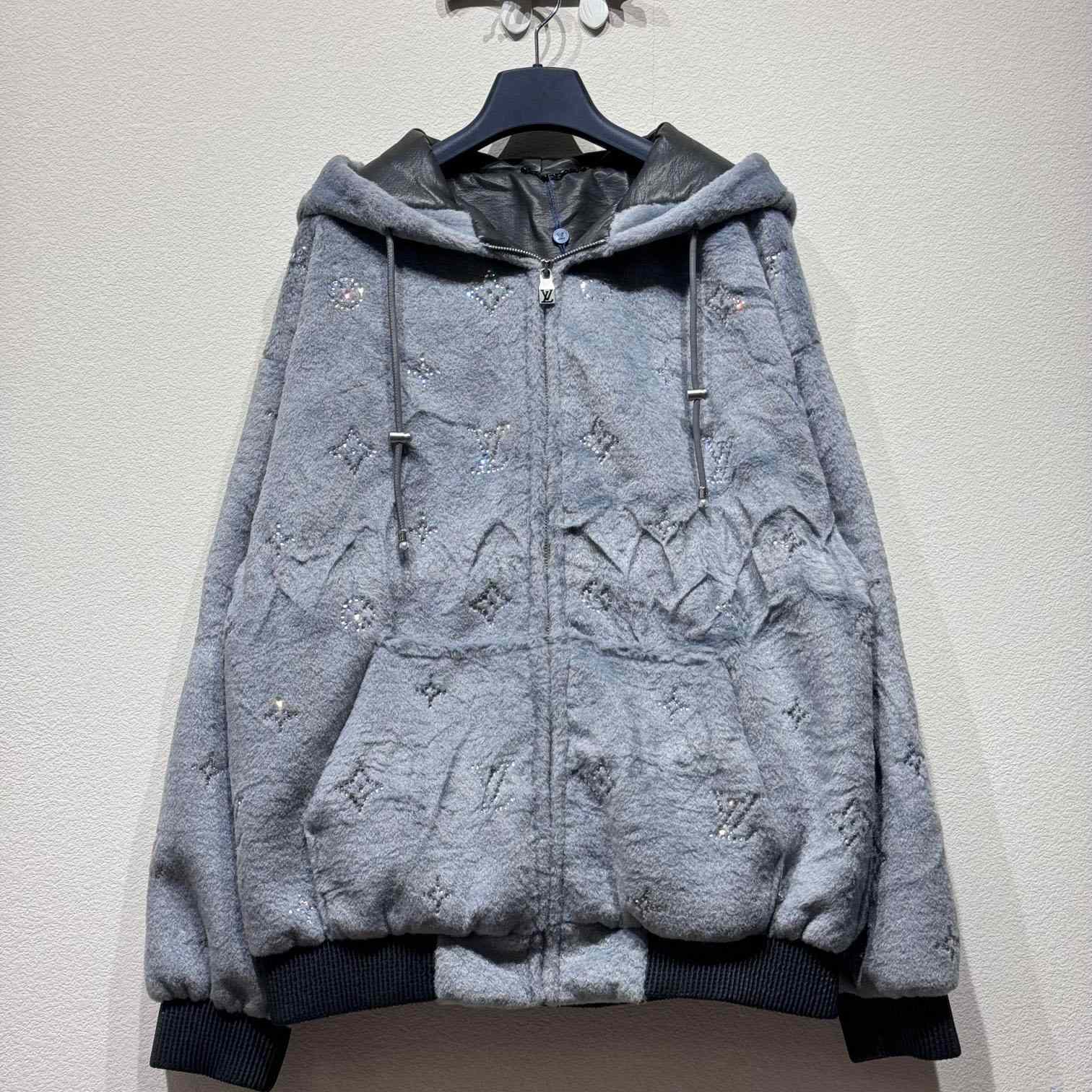 Louis Vuitton MNG Embellished Shearling Hoodie - EUR FASHION