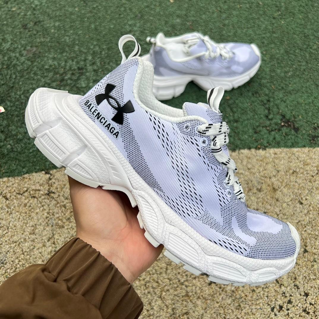 Balenciaga Under Armour® 3XL Knit Sneaker In White And Black Polyester - EUR FASHION