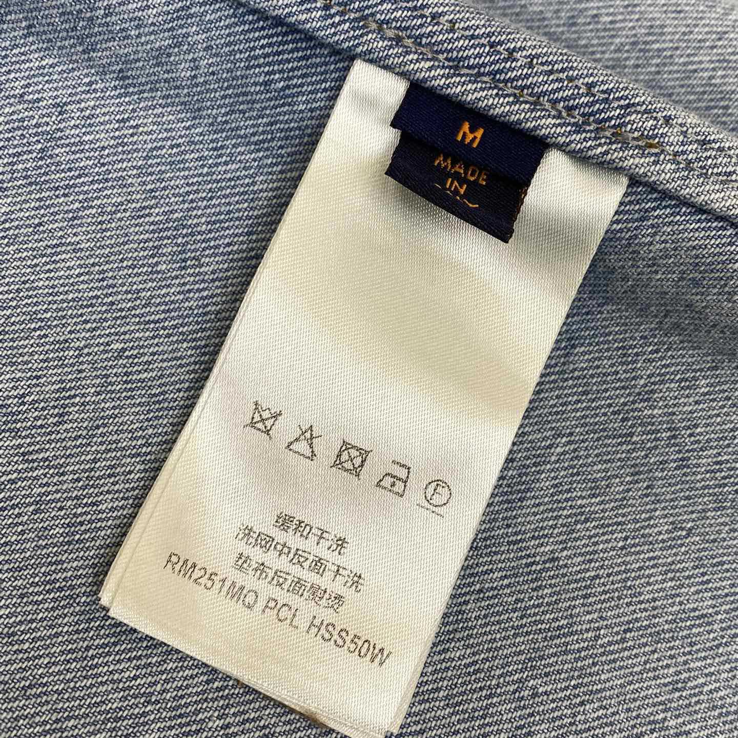 Louis Vuitton Short-Sleeved Denim Shirt  1AGJOP - EUR FASHION