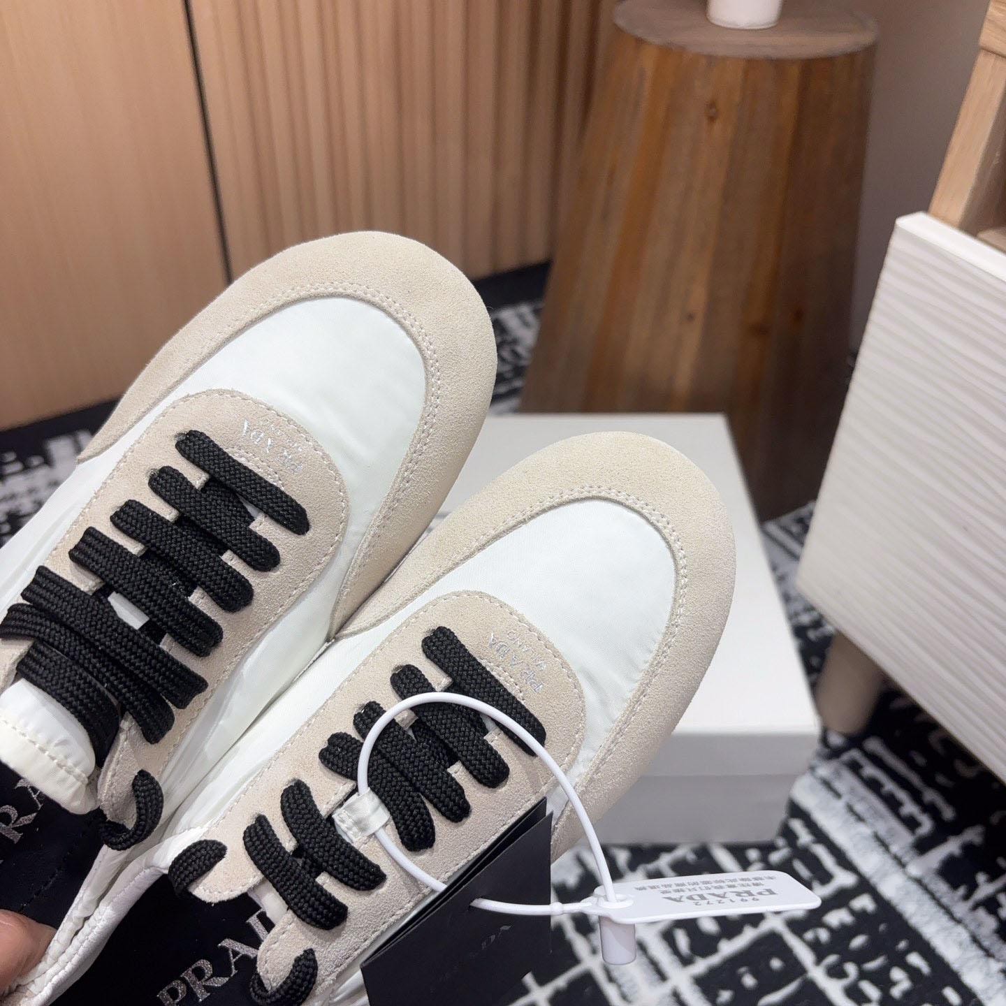 Prada Collapse Re-Nylon And Suede Sneakers - EUR FASHION