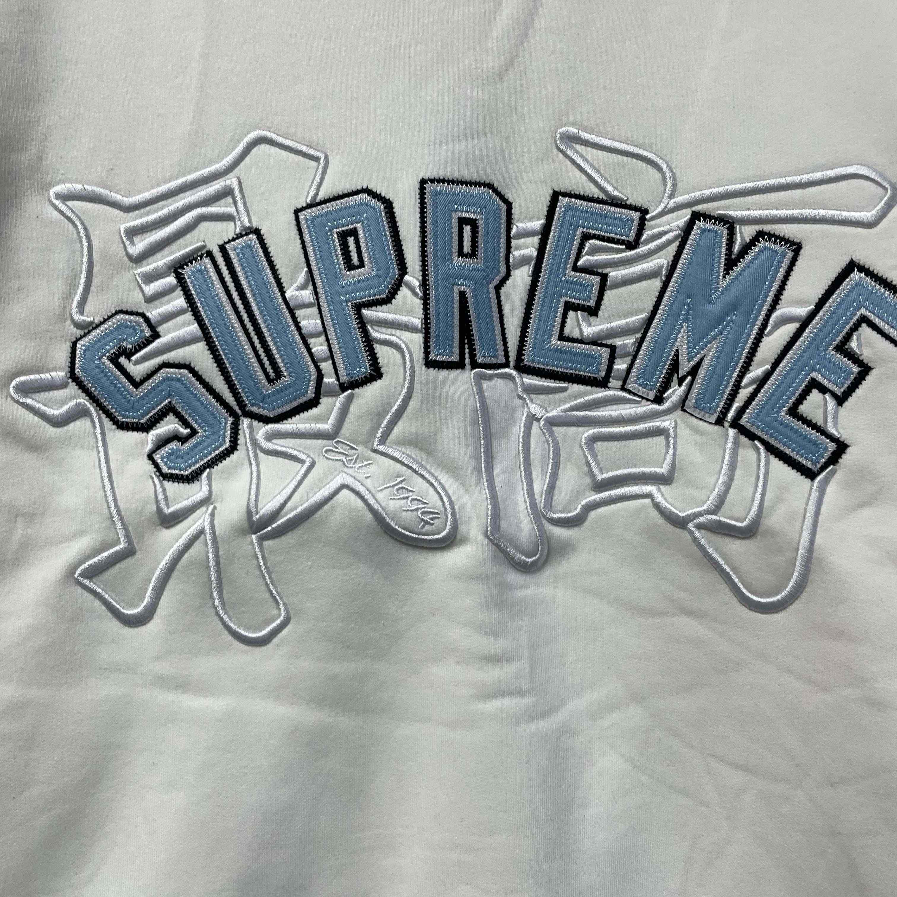 Supreme Kanji Logo Crewneck 'White' - EUR FASHION