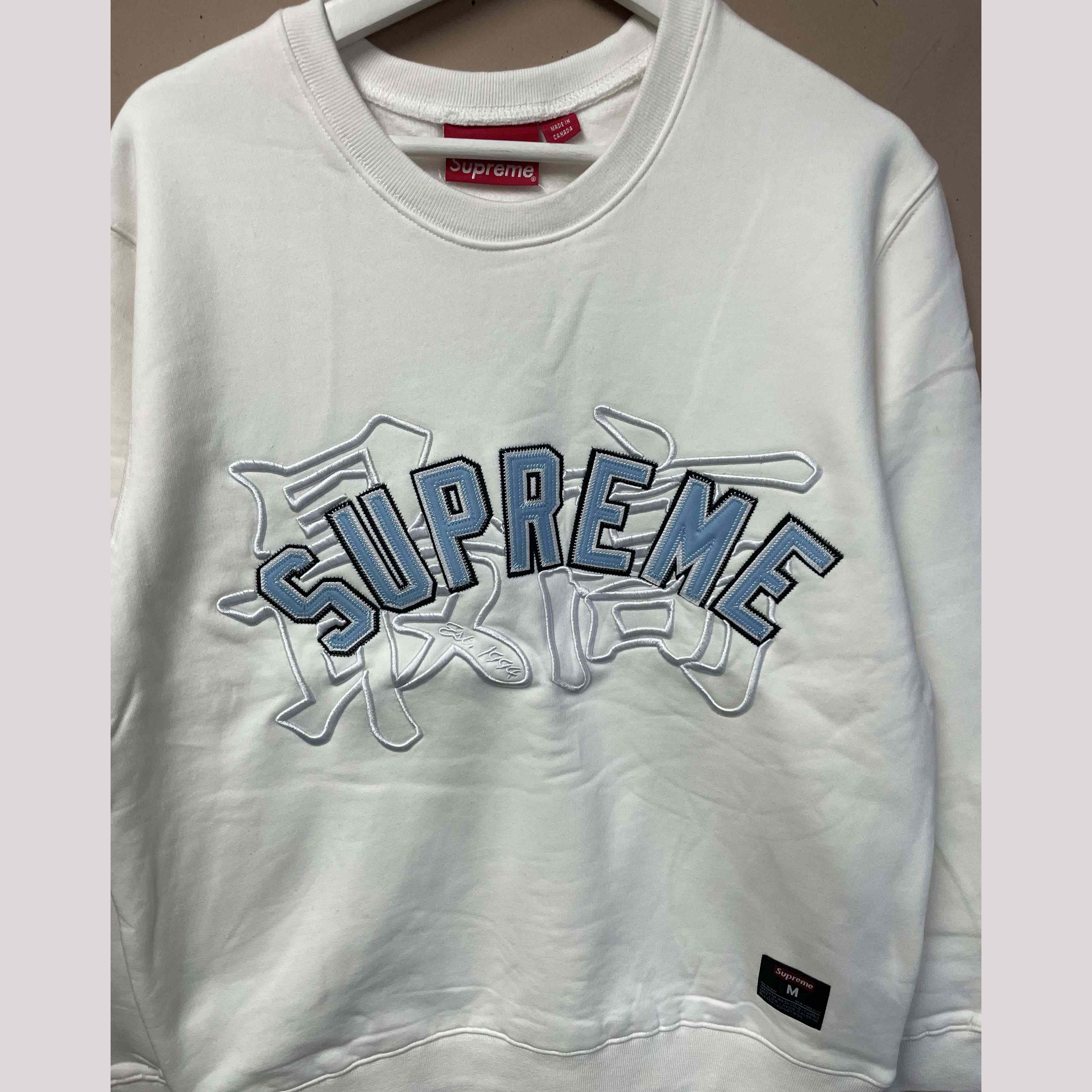 Supreme Kanji Logo Crewneck 'White' - EUR FASHION