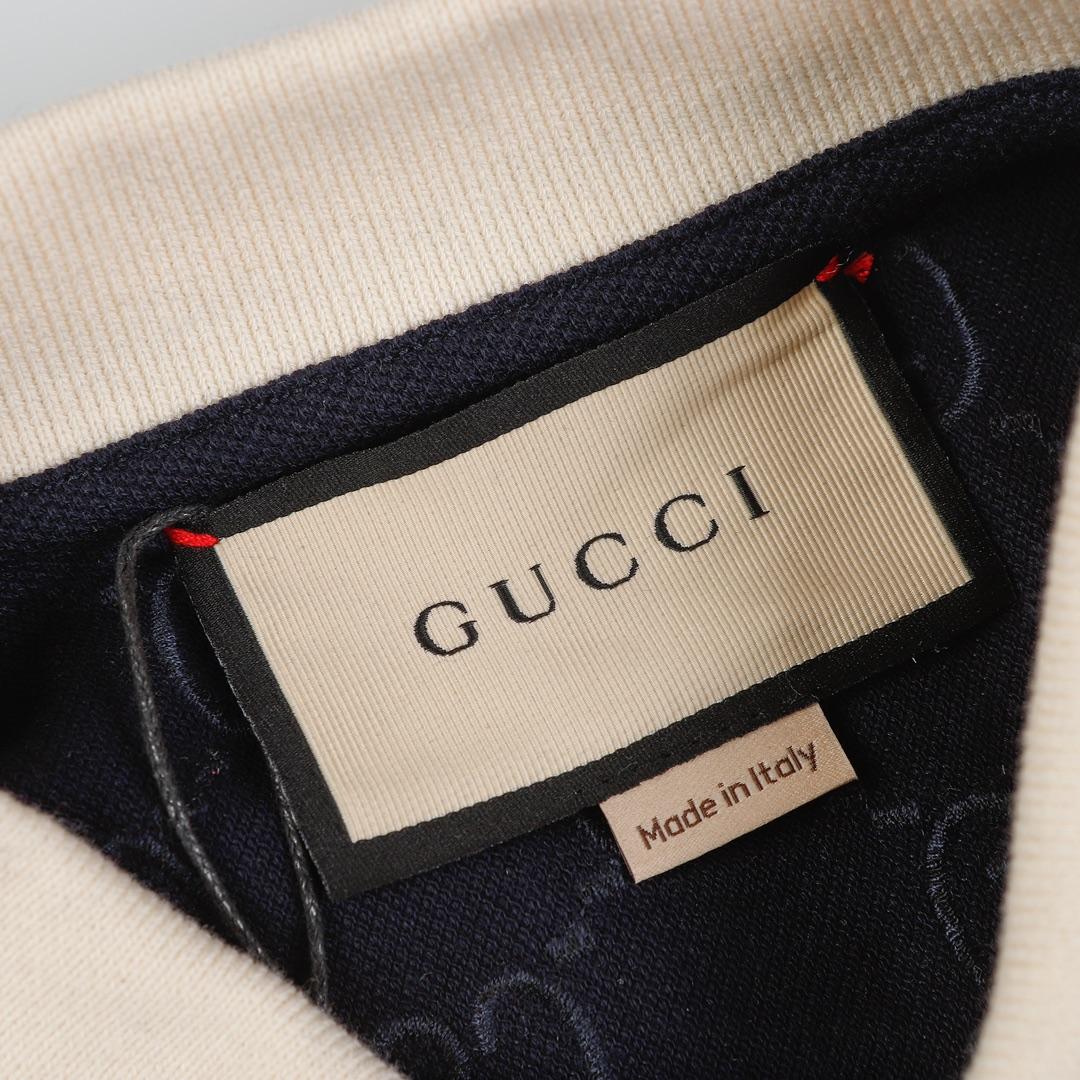 Gucci Cotton polo shirt with GG Embroidery - EUR FASHION