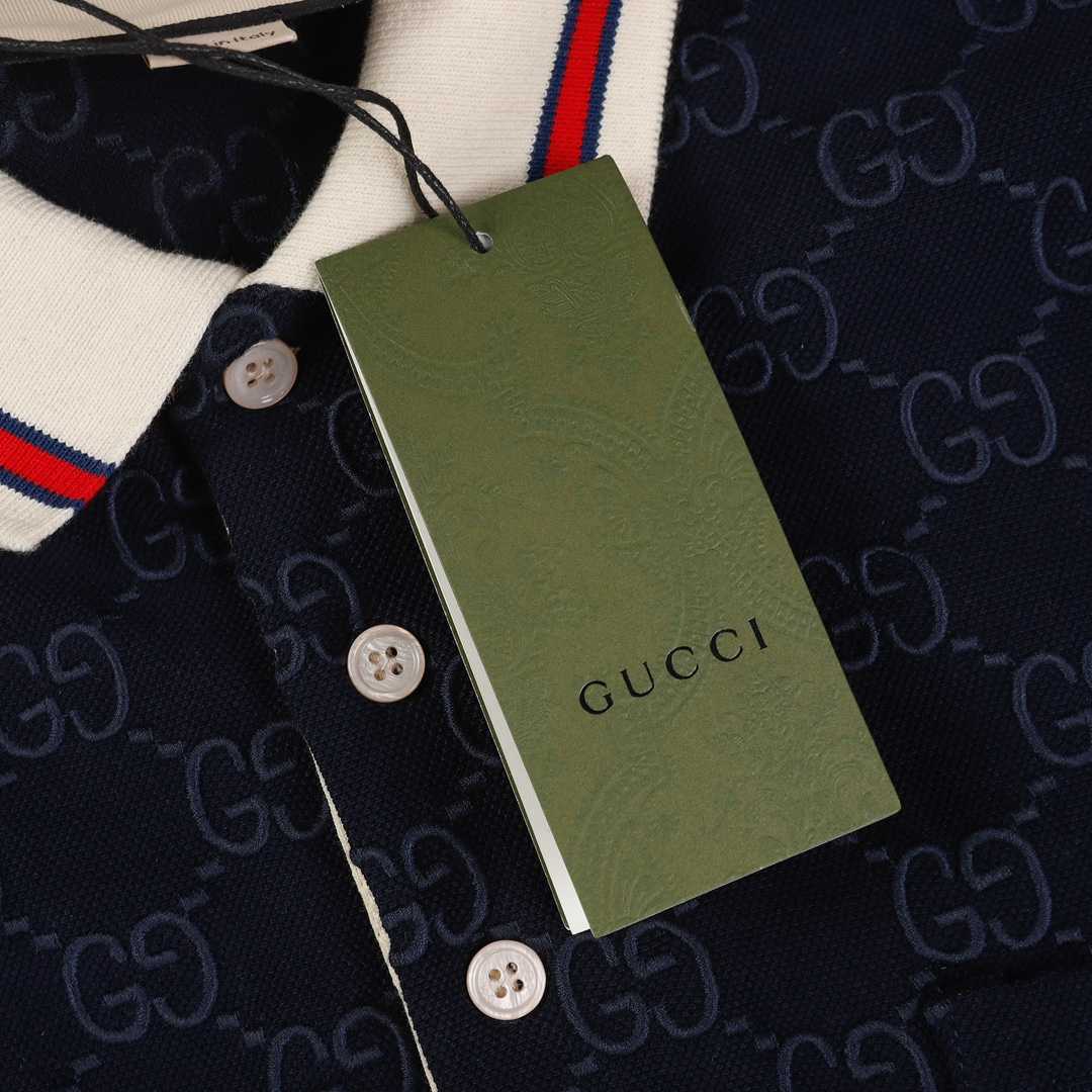 Gucci Cotton polo shirt with GG Embroidery - EUR FASHION