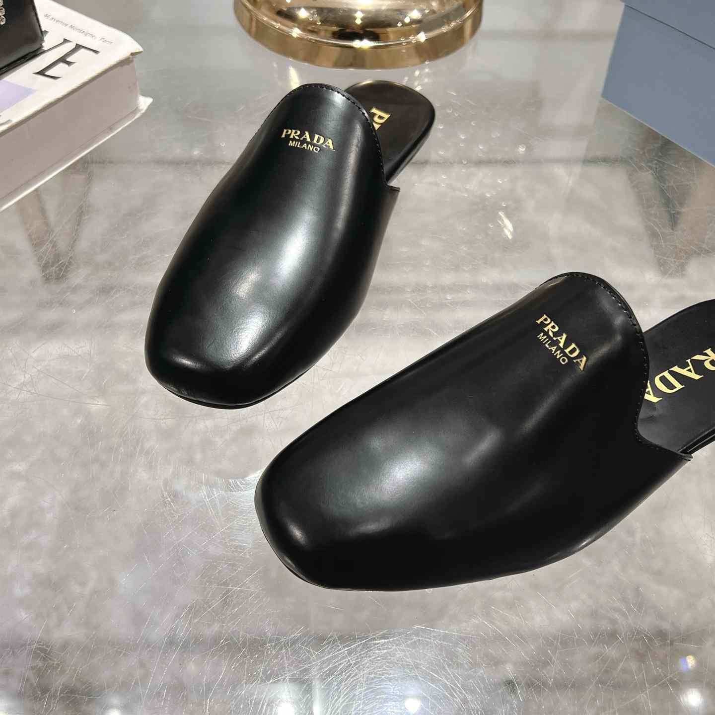 Prada Brushed Leather Slippers - EUR FASHION