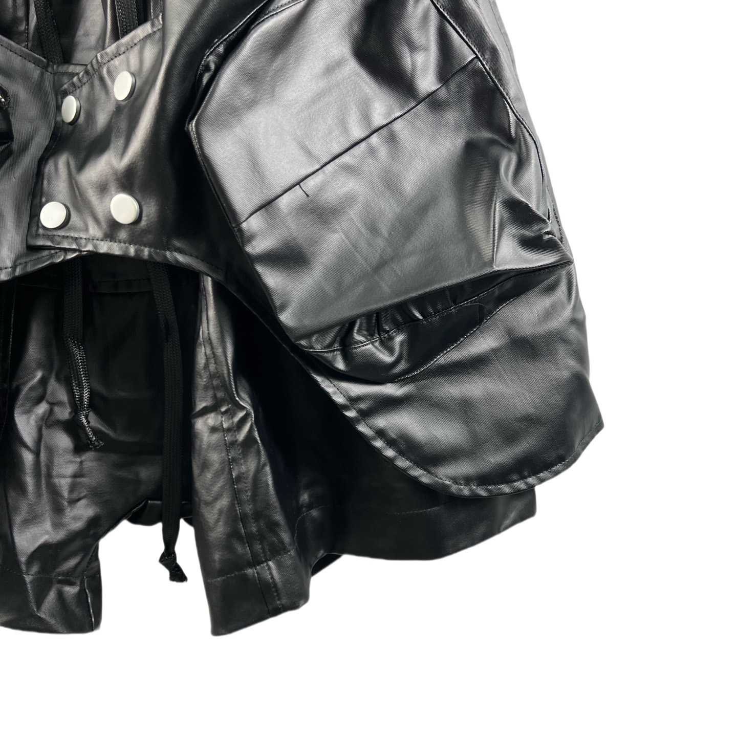 Vujade Brushed Wax Black Coating Corts Cargo Shorts - EUR FASHION