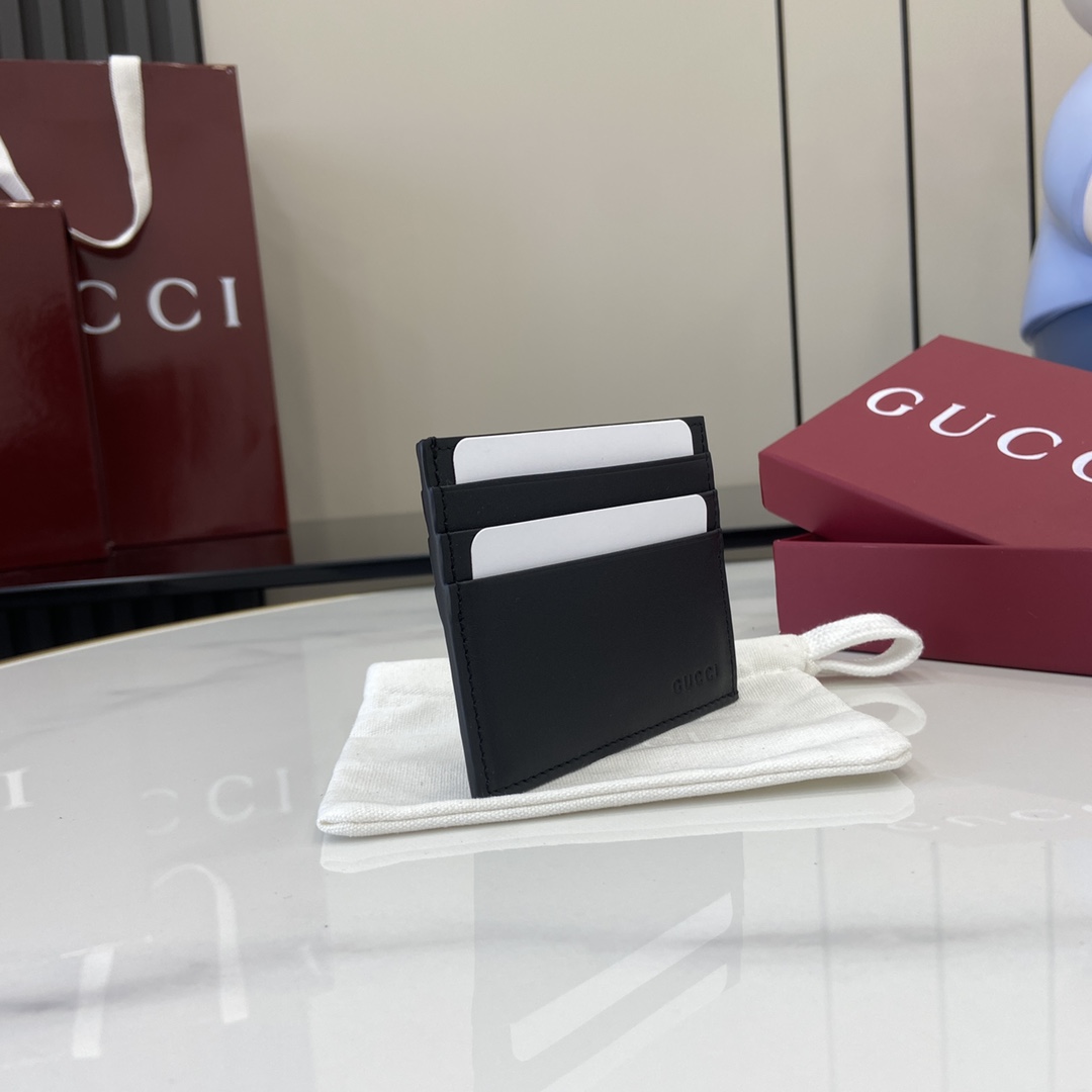 Gucci GG Emblem Embossed Card Case - EUR FASHION