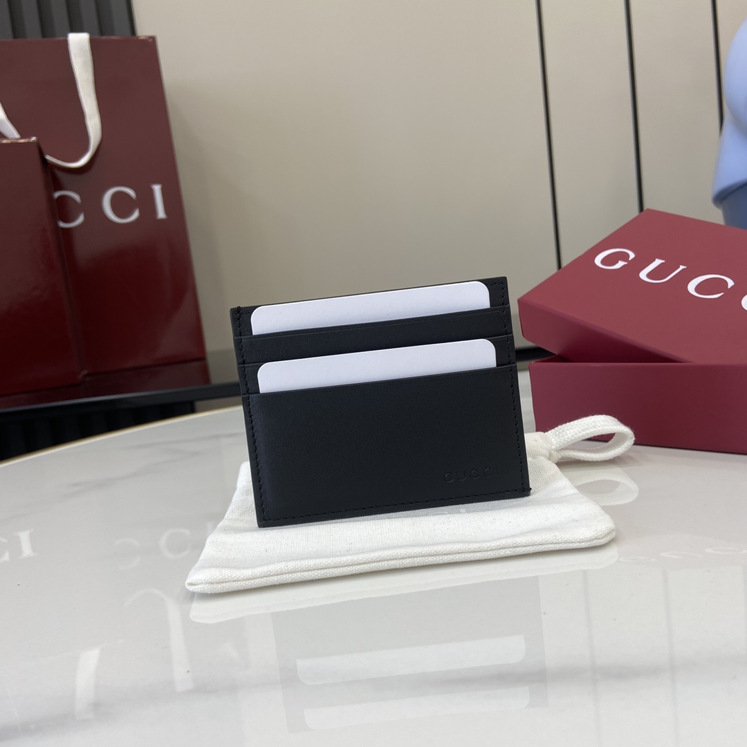 Gucci GG Emblem Embossed Card Case - EUR FASHION
