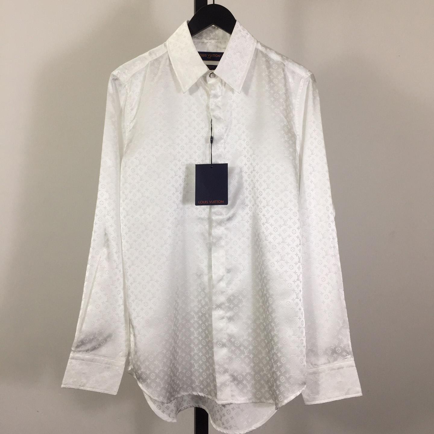 Louis Vuitton Monogram Long-Sleeved Silk Shirt   1AFJUE - EUR FASHION