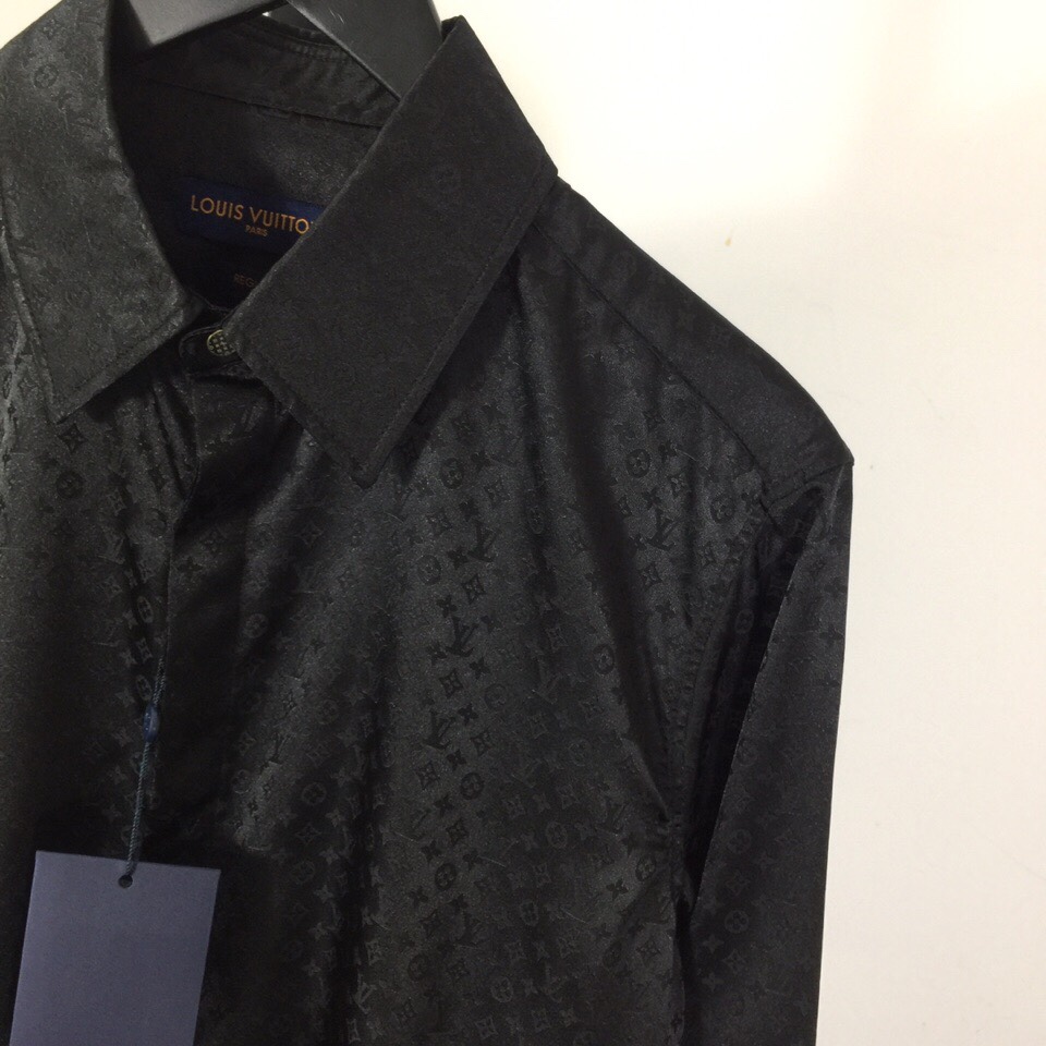 Louis Vuitton Monogram Long-Sleeved Silk Shirt   1AFWGJ - EUR FASHION