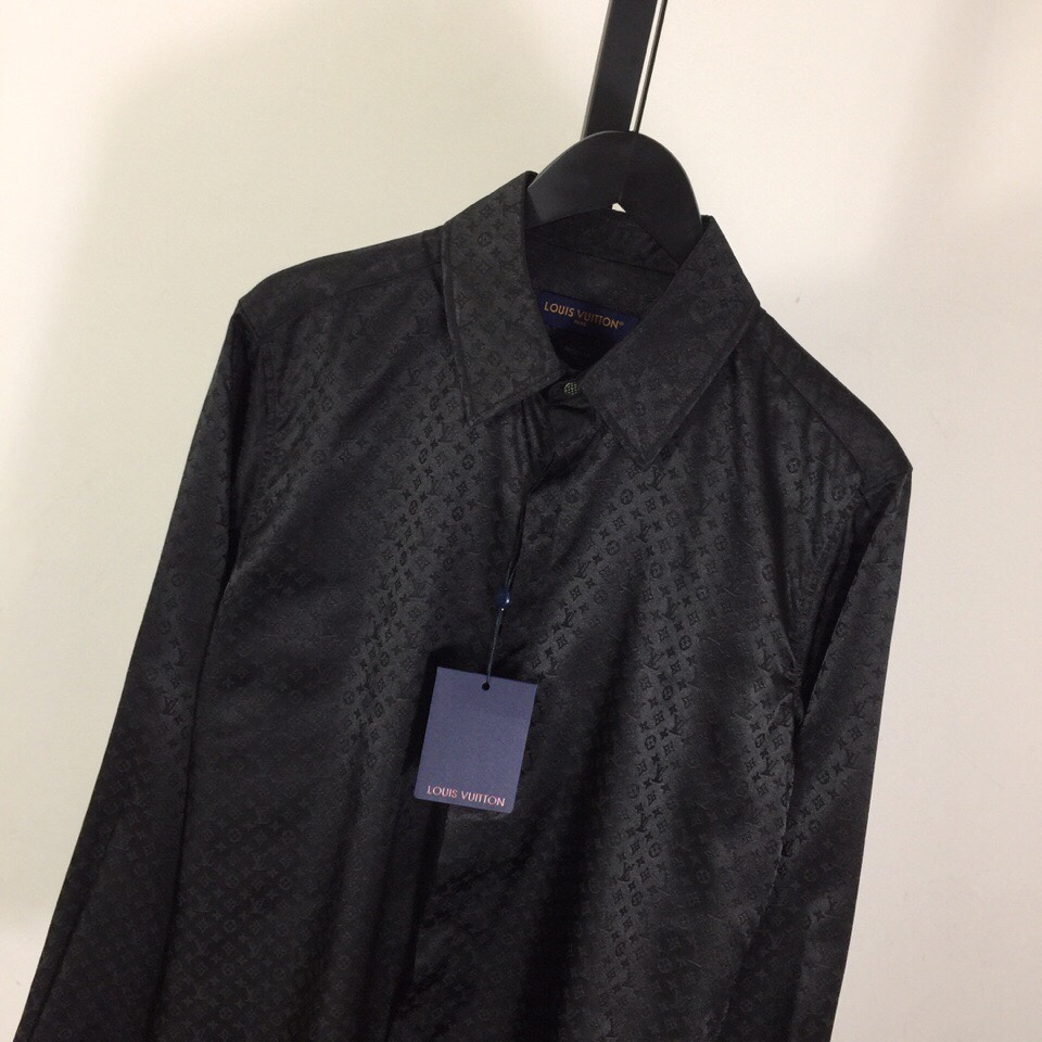 Louis Vuitton Monogram Long-Sleeved Silk Shirt   1AFWGJ - EUR FASHION