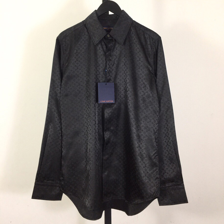 Louis Vuitton Monogram Long-Sleeved Silk Shirt   1AFWGJ - EUR FASHION