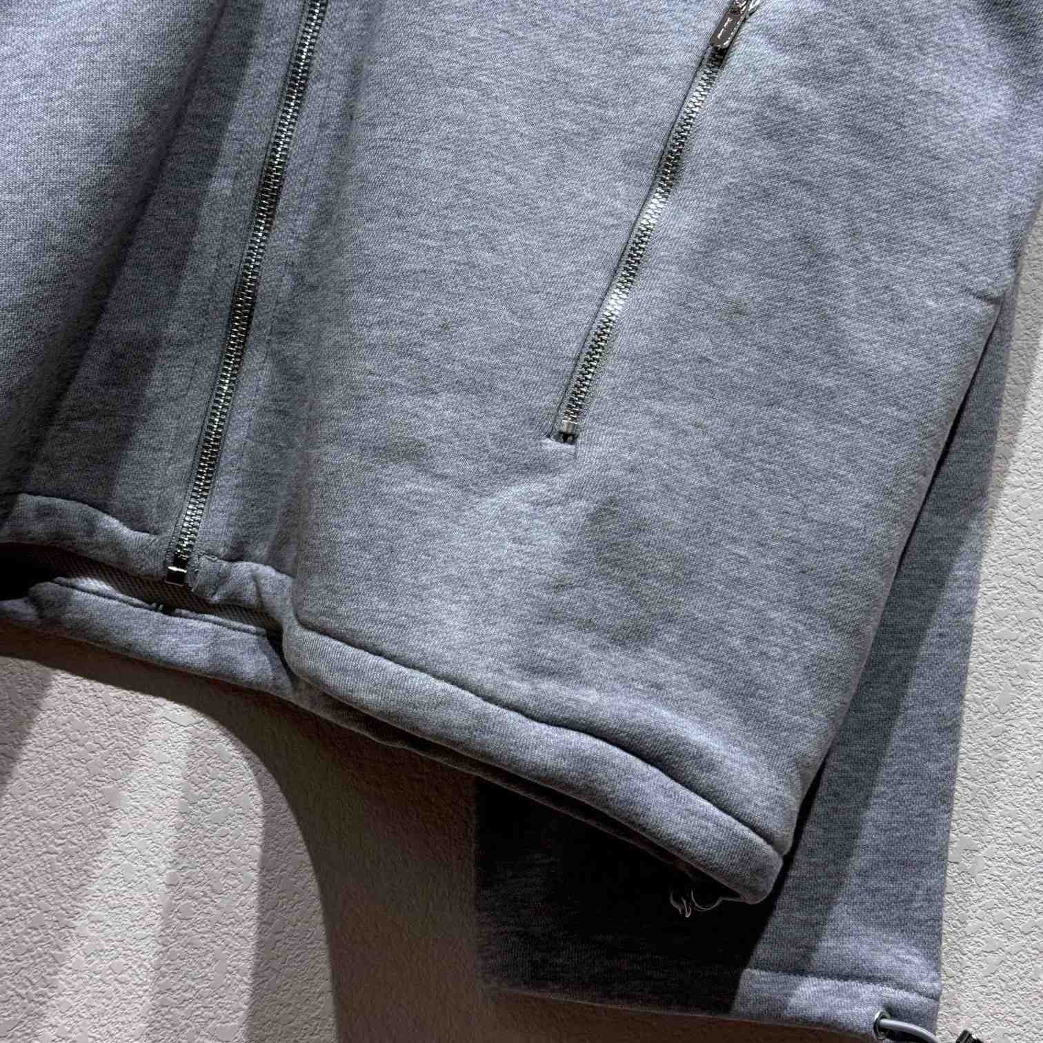Miu Miu Cotton Fleece Zipper Sweatshirt - EUR FASHION