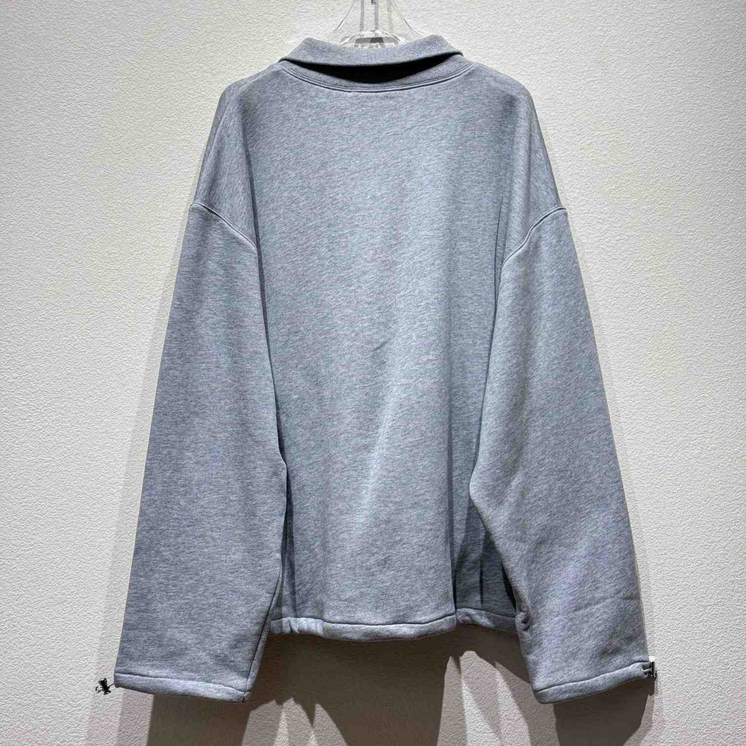 Miu Miu Cotton Fleece Zipper Sweatshirt - EUR FASHION