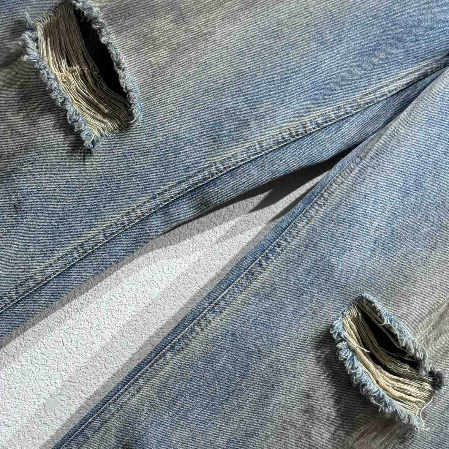 Acne Studios Mud Distressed Micro Flared Baggy Pants - EUR FASHION