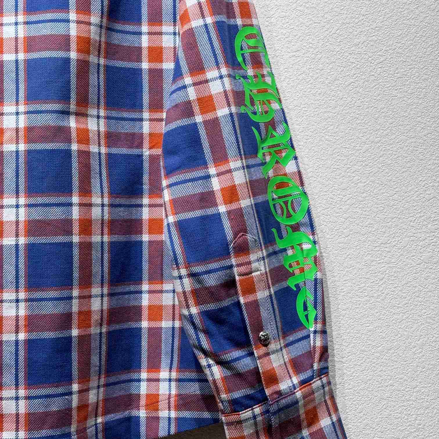 Chrome Hearts Sleeve Print Flannel Shirt - EUR FASHION