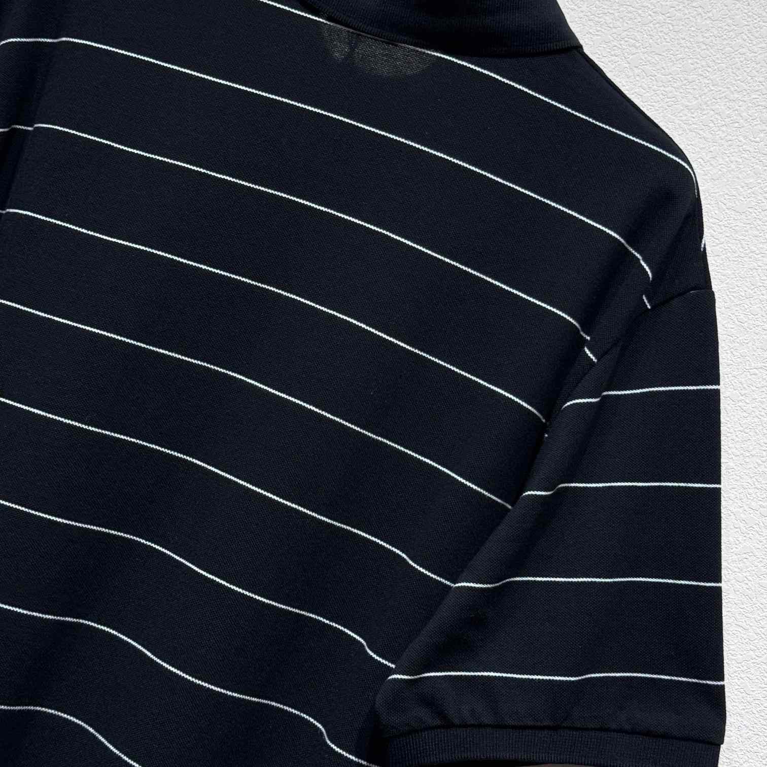Saint Laurent Cassandre Polo Shirt In Striped Pique - EUR FASHION