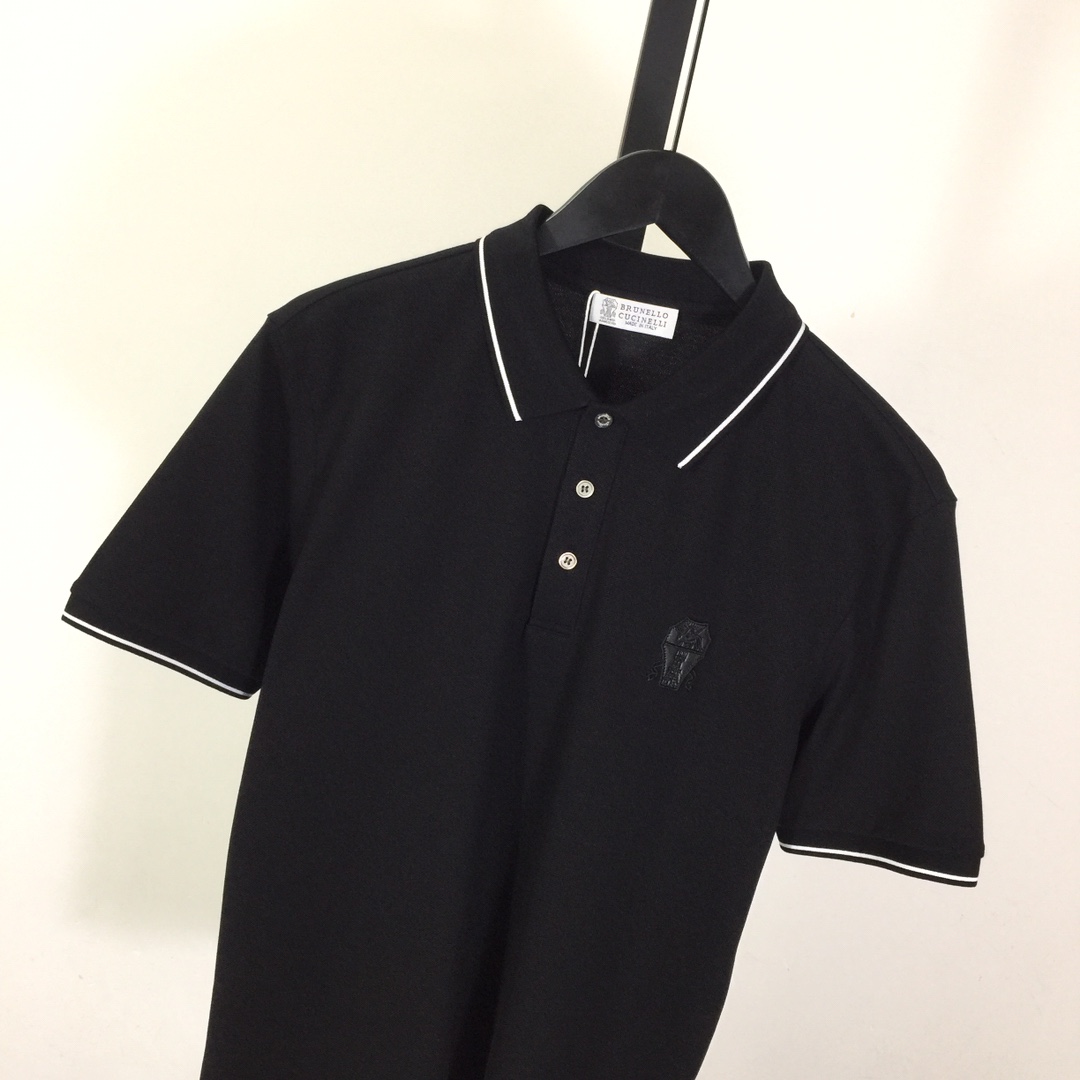 Brunello Cucinelli Short-Sleeved Cotton Polo Shirt    - EUR FASHION