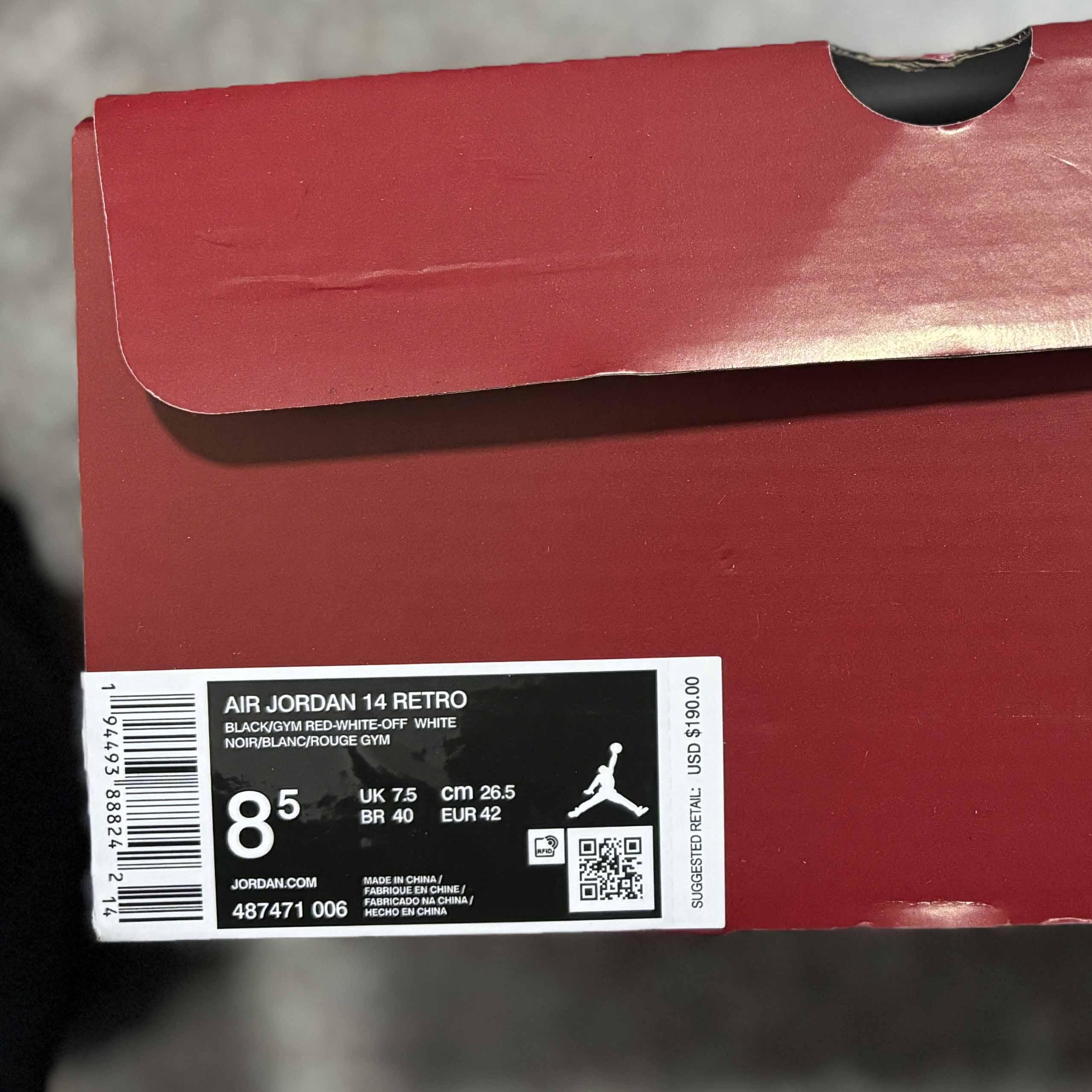 Air Jordan 14 Retro Gym Red Sneakers       487471-006 - EUR FASHION