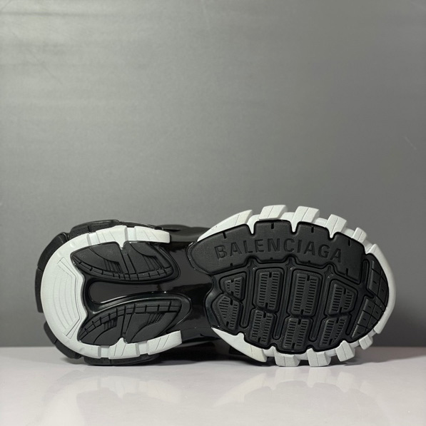 Balenciaga Track Sneaker In Black And Silver Mesh And Nylon - EUR FASHION
