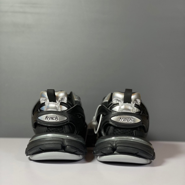 Balenciaga Track Sneaker In Black And Silver Mesh And Nylon - EUR FASHION