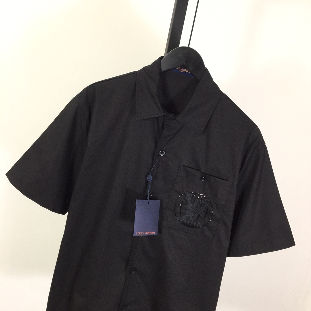 Louis Vuitton Embroidered Short-Sleeved Cotton Shirt   1AHCHD - EUR FASHION