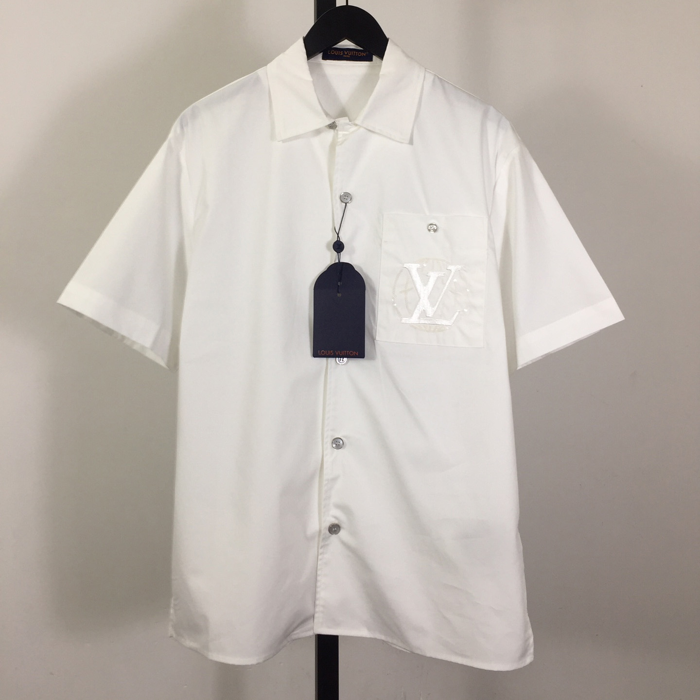 Louis Vuitton Embroidered Short-Sleeved Cotton Shirt    - EUR FASHION