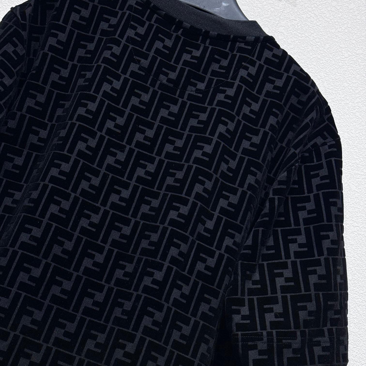 Fendi T-shirt In Black Piqué - EUR FASHION