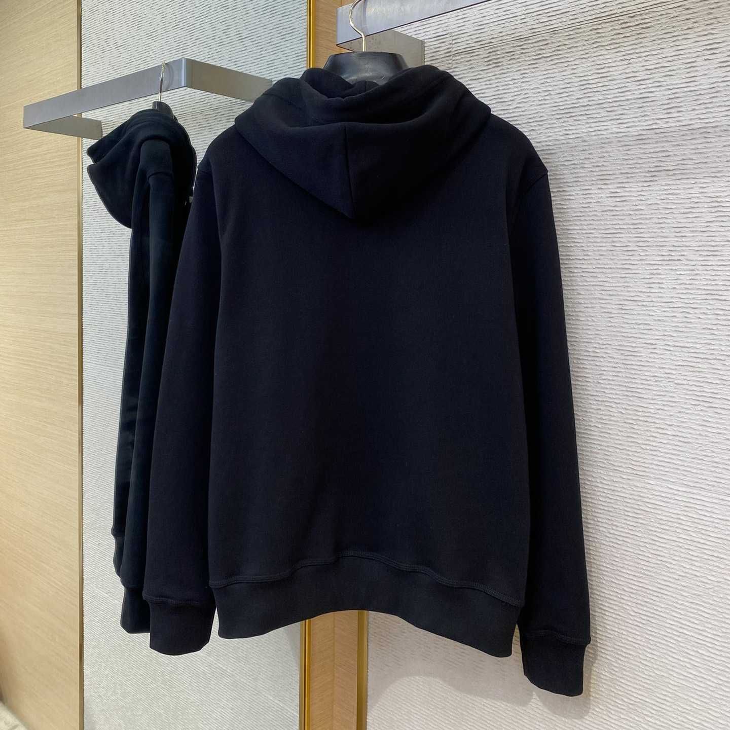 Burberry Check Label Cotton Zip Hoodie - EUR FASHION