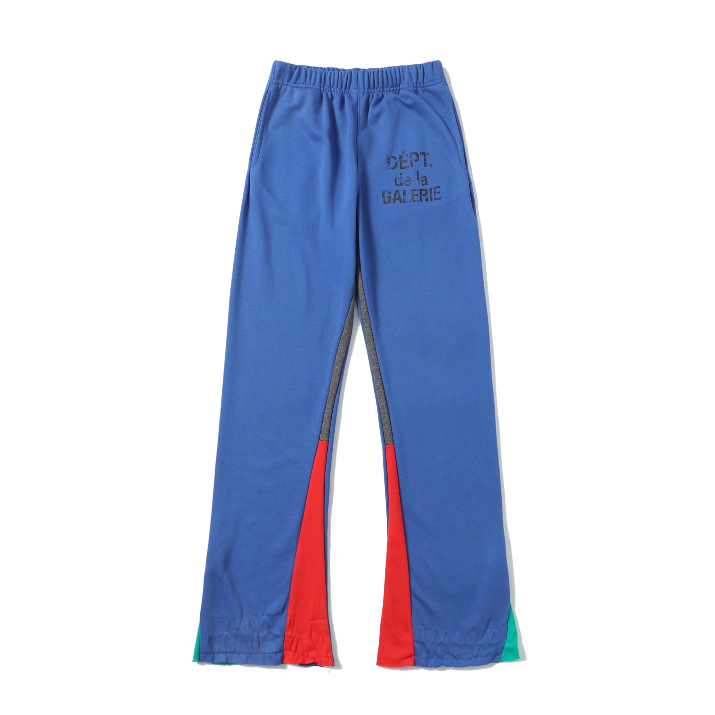 Gallery Dept. Flared Denim-Panelled Logo-Print Cotton-Jersey Sweatpants - EUR FASHION