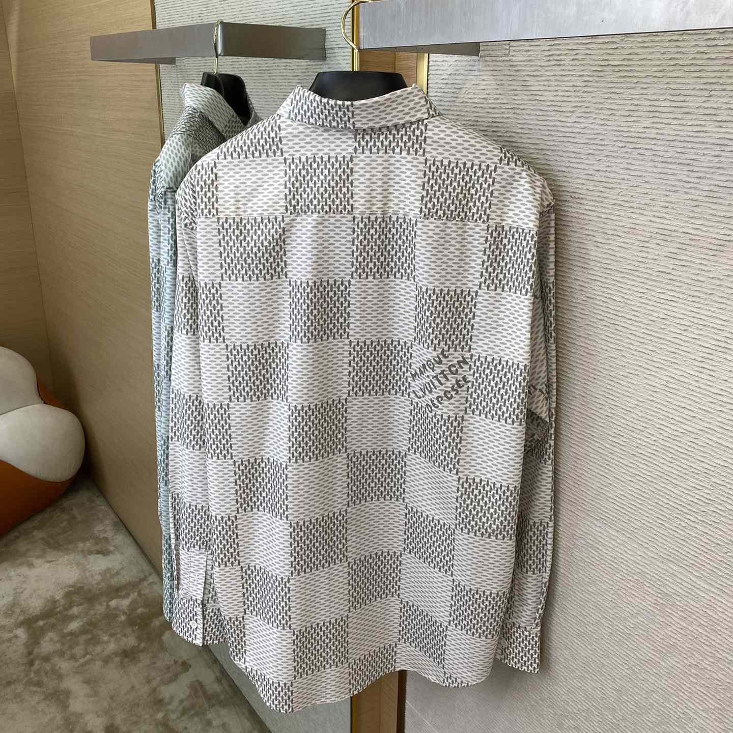 Louis Vuitton Damier Long-Sleeved Classic Cotton Shirt   1AFJDA - EUR FASHION