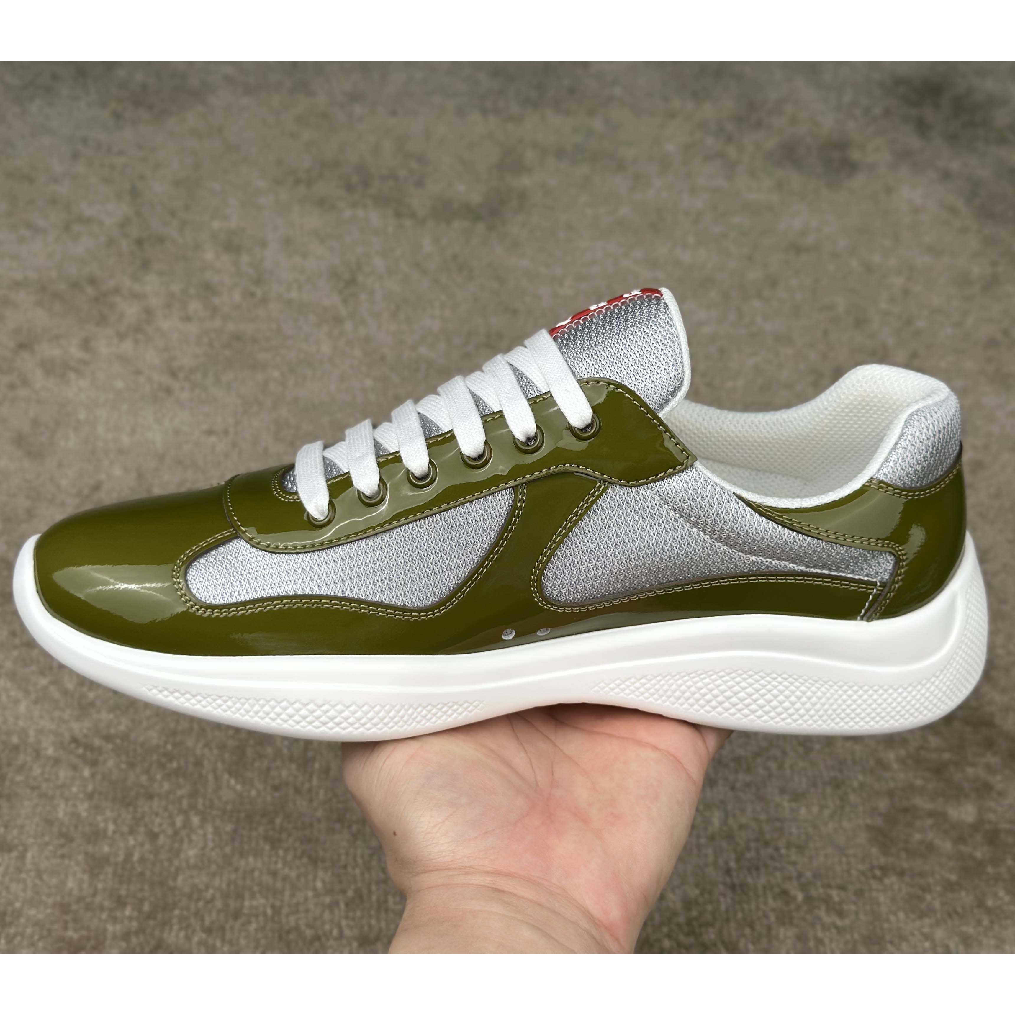 Prada Patent leather And Technical Fabric Prada America's Cup Sneakers - EUR FASHION