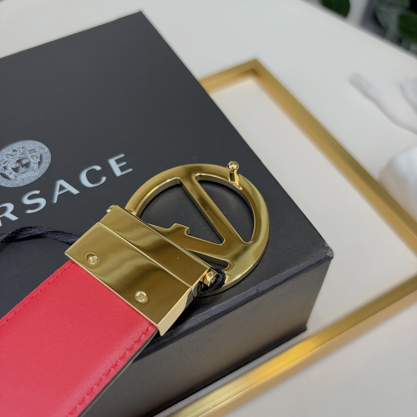 Versace Leather Belt   40mm - EUR FASHION