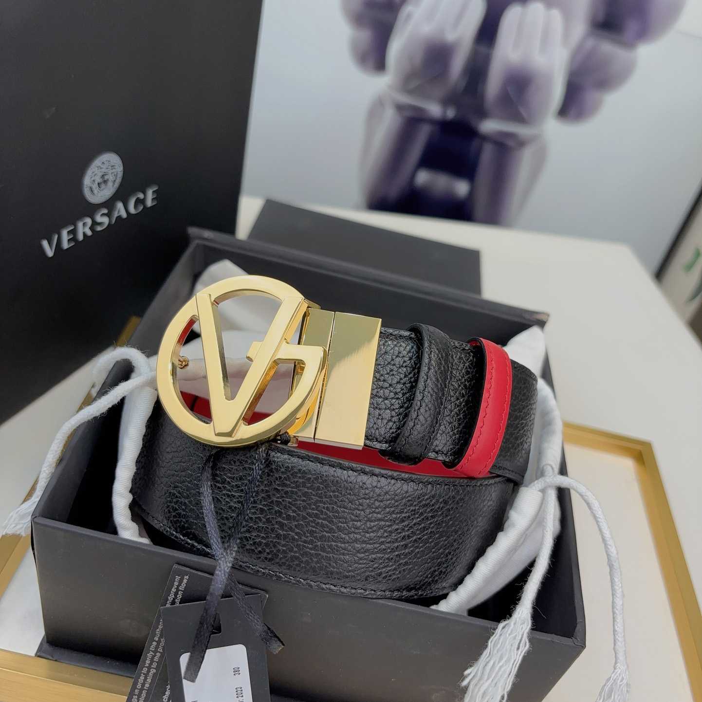 Versace Leather Belt   40mm - EUR FASHION