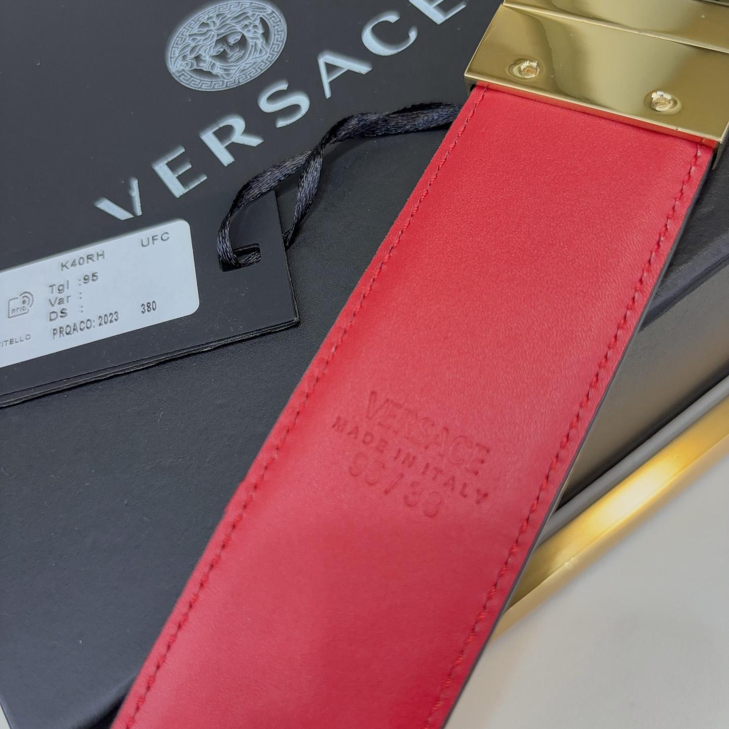 Versace Leather Belt   40mm - EUR FASHION
