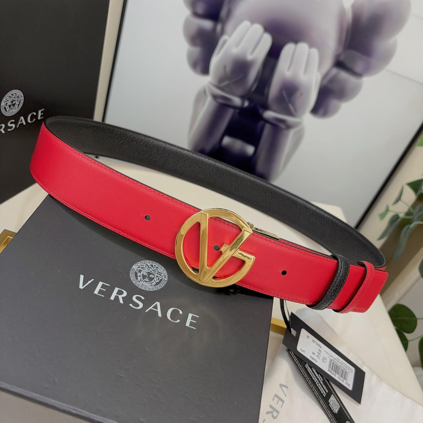 Versace Leather Belt   40mm - EUR FASHION